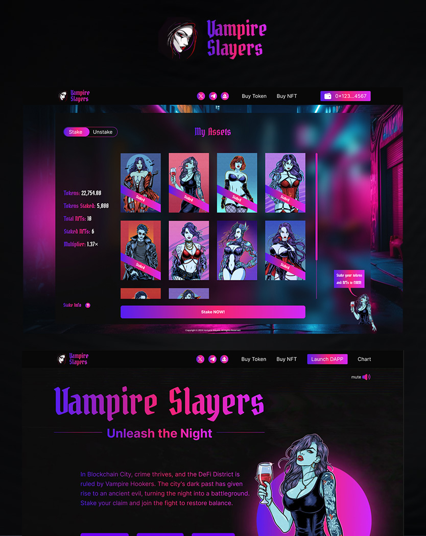 Vampire Slayers design by web3uiux